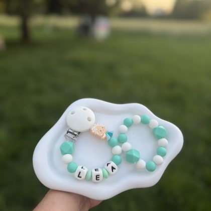 Coffret personnalisé Attache-tétine + Anneau de dentition